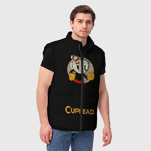 Мужской жилет Cuphead: Black Mugman / 3D-Черный – фото 3