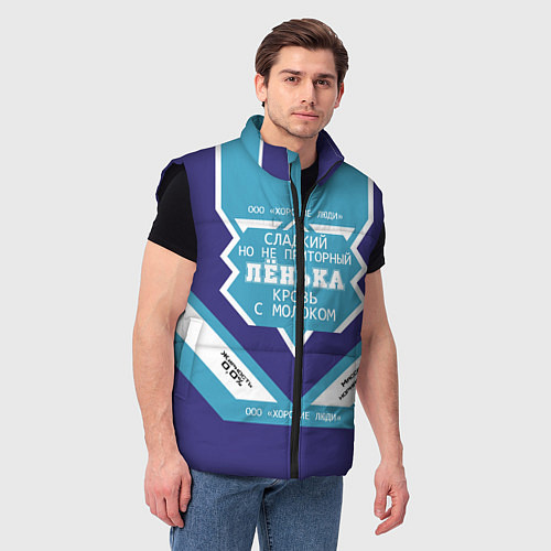 Мужской жилет Леня сладкий / 3D-Черный – фото 3
