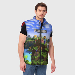 Мужской жилет Майнкрафт: Роман, цвет: 3D-красный — фото 2