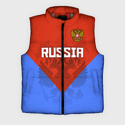 Мужской жилет Russia Red & Blue, цвет: 3D-светло-серый