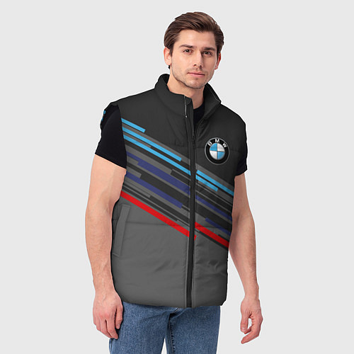 Мужской жилет BMW BRAND COLOR / 3D-Черный – фото 3