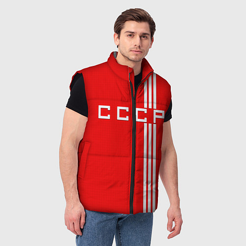 Мужской жилет Cборная СССР / 3D-Черный – фото 3