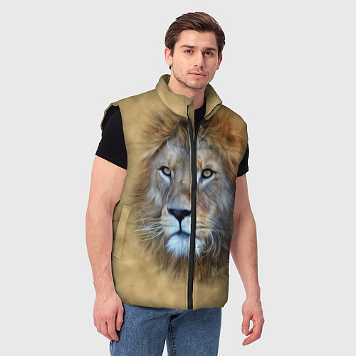 Мужской жилет Песчаный лев / 3D-Черный – фото 3