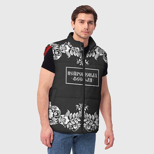 Мужской жилет Нейромонах Феофан / 3D-Красный – фото 3