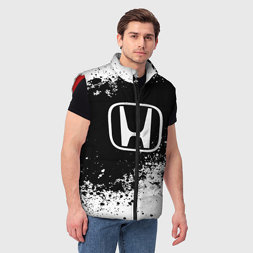 Мужской жилет Honda: Black Spray / 3D-Красный – фото 3