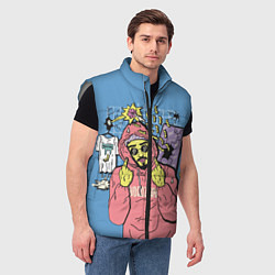 Мужской жилет Mnogoznaal, цвет: 3D-светло-серый — фото 2