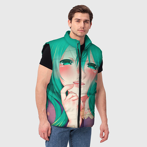 Мужской жилет Miku Ahegao / 3D-Черный – фото 3