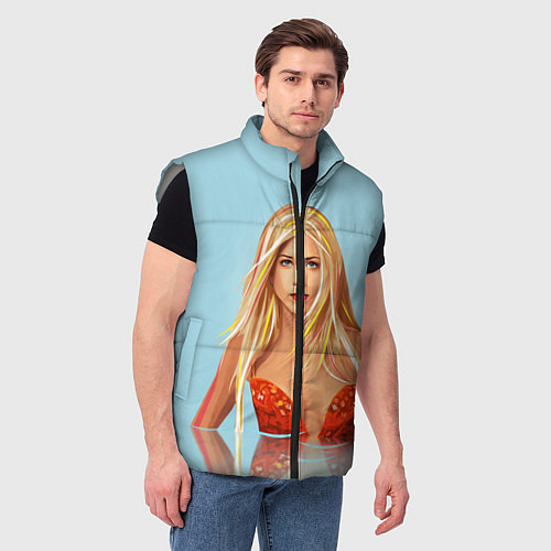 Мужской жилет Дженнифер Энистон / 3D-Светло-серый – фото 3