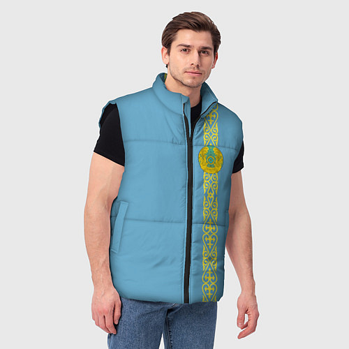Мужской жилет I Love Kazakhstan / 3D-Черный – фото 3