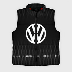 Мужской жилет Volkswagen: Black Abstract, цвет: 3D-красный