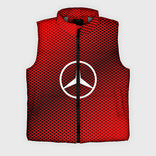 Мужской жилет Mercedes: Red Carbon / 3D-Светло-серый – фото 1