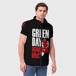 Мужской жилет Green Day: American Idiot, цвет: 3D-красный — фото 2