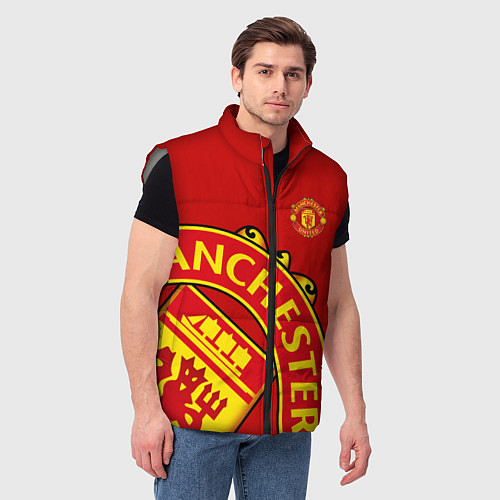 Мужской жилет FC Man United: Red Exclusive / 3D-Светло-серый – фото 3