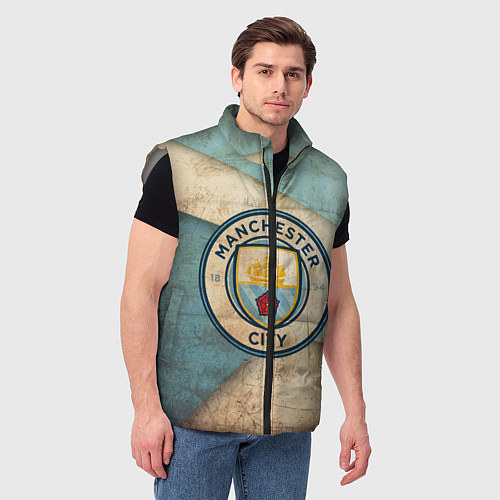 Мужской жилет FC Man City: Old Style / 3D-Светло-серый – фото 3