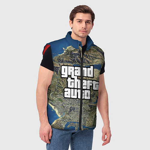 Мужской жилет GTA / 3D-Красный – фото 3