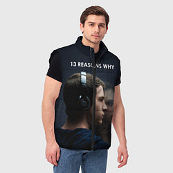 Мужской жилет 13 причин почему, цвет: 3D-черный — фото 2