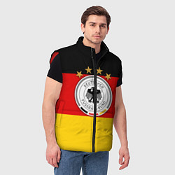 Мужской жилет Немецкий футбол, цвет: 3D-красный — фото 2