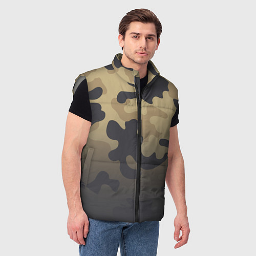 Мужской жилет Camouflage Khaki / 3D-Светло-серый – фото 3