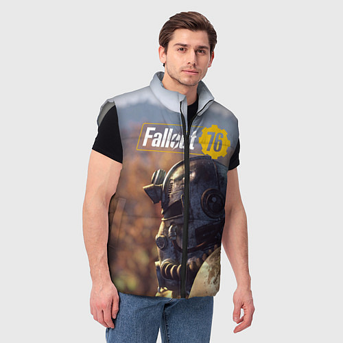 Мужской жилет Fallout 76 / 3D-Светло-серый – фото 3