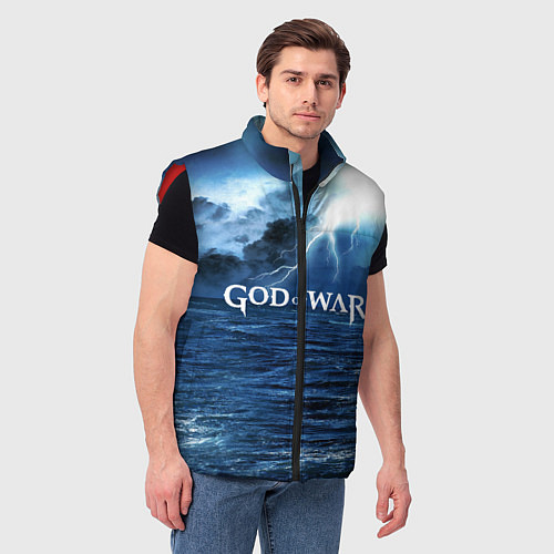 Мужской жилет God of War: Sea ​​rage / 3D-Красный – фото 3