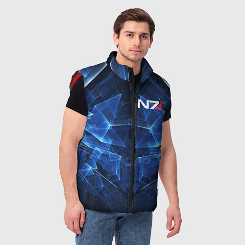 Мужской жилет Mass Effect: Blue Armor N7 / 3D-Красный – фото 3