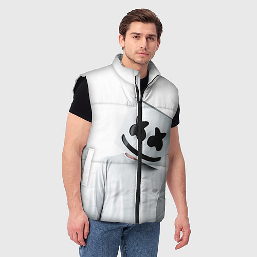 Мужской жилет Marshmallow: White Only / 3D-Черный – фото 3