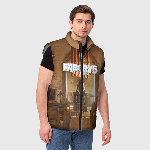 Мужской жилет Far Cry 5 / 3D-Светло-серый – фото 3