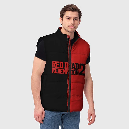 Мужской жилет RDD 2: Black & Red / 3D-Черный – фото 3