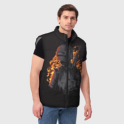 Мужской жилет PUBG: Flame Soldier, цвет: 3D-светло-серый — фото 2