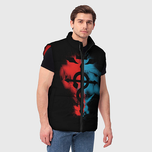 Мужской жилет Стальной алхимик / 3D-Красный – фото 3