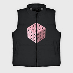 Мужской жилет Black Pink Cube, цвет: 3D-светло-серый