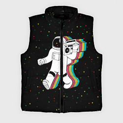 Мужской жилет Космонавт с магнитофоном, цвет: 3D-черный