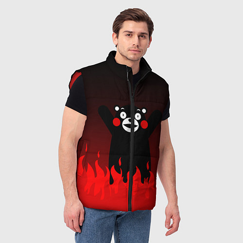 Мужской жилет Kumamon: Hell Flame / 3D-Красный – фото 3