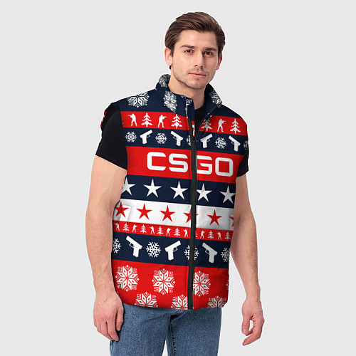 Мужской жилет CS:GO New Year / 3D-Черный – фото 3