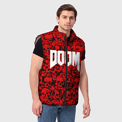 Мужской жилет DOOM: Blooded Skuls, цвет: 3D-светло-серый — фото 2