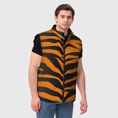 Мужской жилет Шкура тигра / 3D-Черный – фото 3