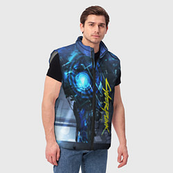 Мужской жилет Cyberpunk 2077, цвет: 3D-светло-серый — фото 2