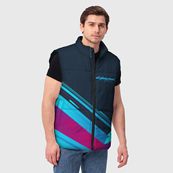 Мужской жилет Cyberpunk 2077, цвет: 3D-черный — фото 2