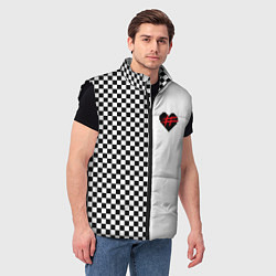 Мужской жилет ФРЕНДЗОНА: Шахматы, цвет: 3D-черный — фото 2
