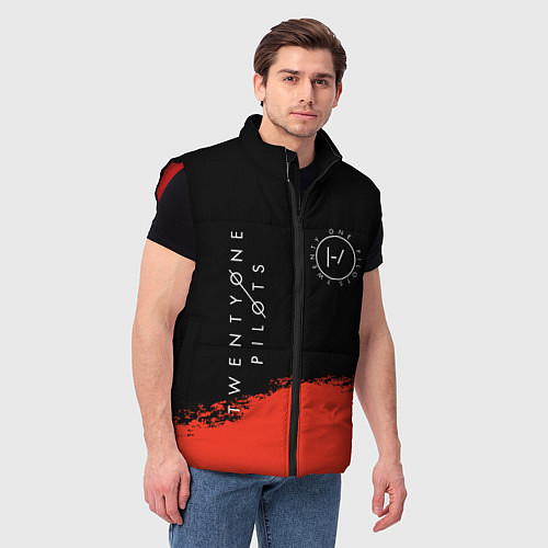 Мужской жилет 21 Pilots: Red & Black / 3D-Красный – фото 3