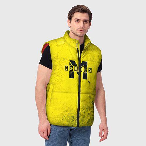 Мужской жилет Metro Exodus: Yellow Grunge / 3D-Красный – фото 3