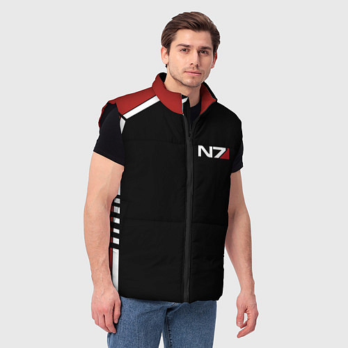 Мужской жилет MASS EFFECT N7 / 3D-Черный – фото 3