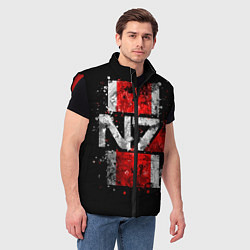 Мужской жилет Mass Effect N7, цвет: 3D-красный — фото 2