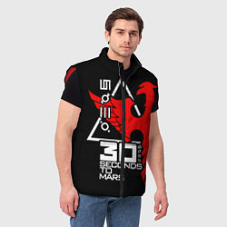 Мужской жилет 30 Seconds to Mars, цвет: 3D-красный — фото 2