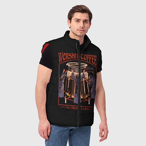 Мужской жилет Worship Coffee / 3D-Красный – фото 3