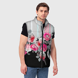 Мужской жилет Розы в темноте, цвет: 3D-черный — фото 2