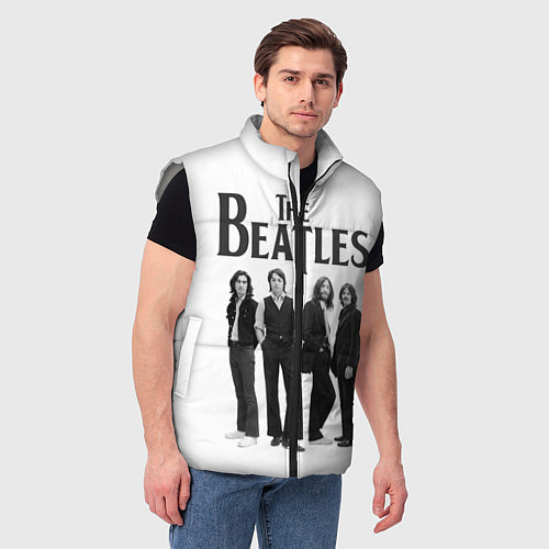 Мужской жилет The Beatles: White Side / 3D-Светло-серый – фото 3