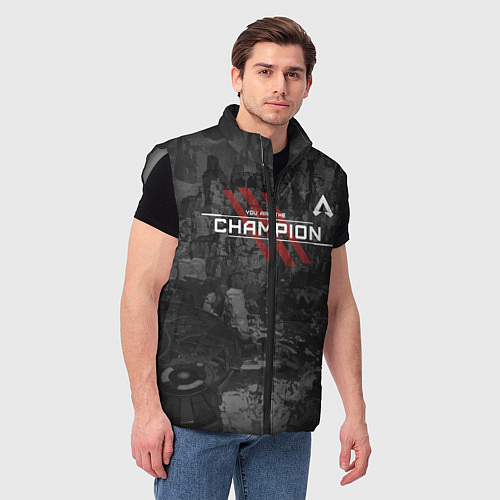 Мужской жилет You Are The Champion / 3D-Светло-серый – фото 3