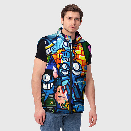 Мужской жилет Graffiti Exclusive / 3D-Черный – фото 3