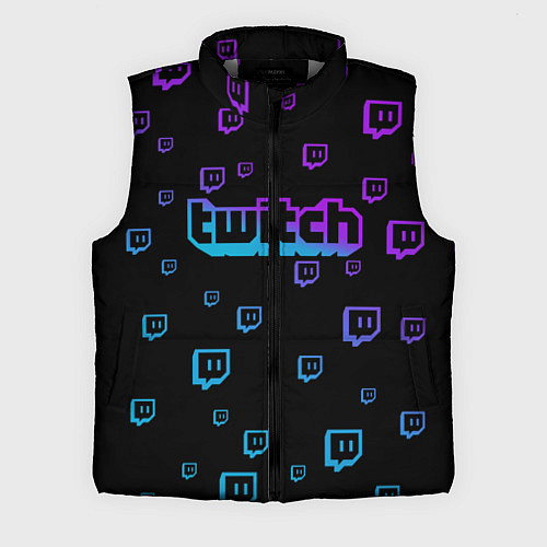 Мужской жилет Twitch: Neon Style / 3D-Светло-серый – фото 1